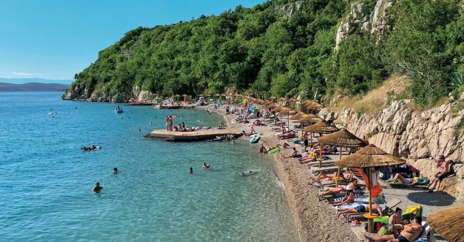 Istrie: Bez sprchování na pláži